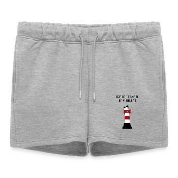Phare de Red Sand - Voile - Skipper - Maritime - Short de survêtement femme premium - gris chiné - Devant - AI Model Female 172 light (172cm)