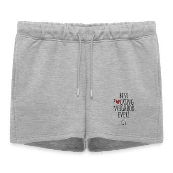 Best Neighbor & Neighbor / Friend Gift - Women’s Premium Organic Sweatshorts - heather grey - Front - AI Model Female 172 light (172cm)