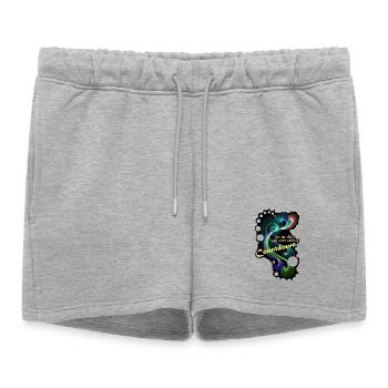 Compte à rebours Minuterie souriante - Short de survêtement femme premium - gris chiné - Devant - AI Model Female 172 light (172cm)