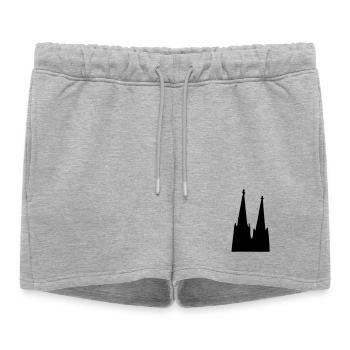 Cathedral - Women’s Premium Organic Sweatshorts - heather grey - Front - AI Model Female 172 light (172cm)