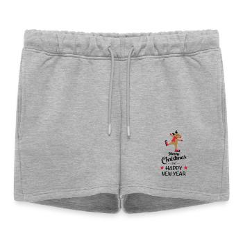 Christmas - Women’s Premium Organic Sweatshorts - heather grey - Front - AI Model Female 172 light (172cm)