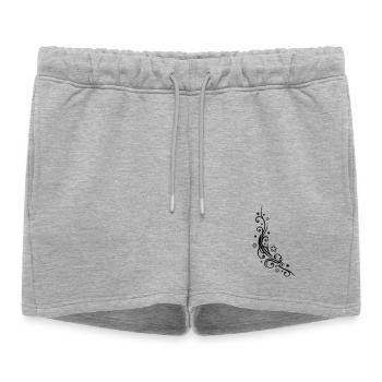 Ornement de tatouage tribal avec des étoiles. - Short de survêtement femme premium - gris chiné - Devant - AI Model Female 172 light (172cm)