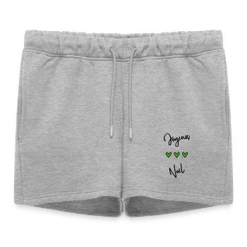 BONNE ANNEE. SAINT SYLVESTRE. NOUVELLE ANNÉE - Short de survêtement femme premium - gris chiné - Devant - AI Model Female 172 light (172cm)