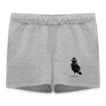 Corbeau, Corbeau, Oiseau, Corbeau Corbeau, Choucas, Corbeau noir - Short de survêtement femme premium - gris chiné - Devant - AI Model Female 172 light (172cm)