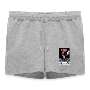 Santa Dunking Basketball North Pole Dunk Squad - Women’s Premium Organic Sweatshorts - heather grey - Front - AI Model Female 172 light (172cm)