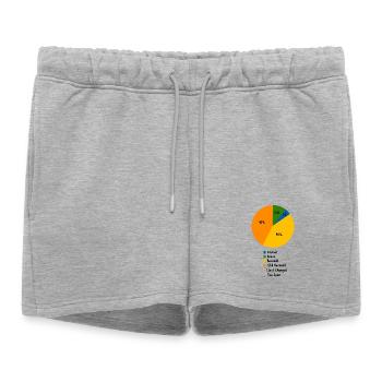 Carte circulaire amusante de baseball : conception prioritaire de loisir - Short de survêtement femme premium - gris chiné - Devant - AI Model Female 172 light (172cm)