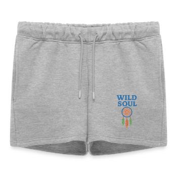 Attrape-Rêves de l’Âme Sauvage - Short de survêtement femme premium - gris chiné - Devant - AI Model Female 172 light (172cm)