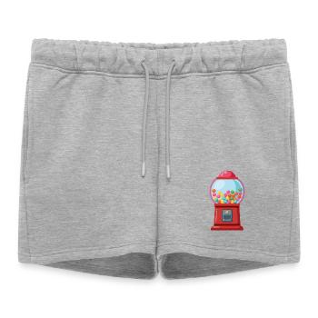 Machine à boules de chewing-gum - Short de survêtement femme premium - gris chiné - Devant - AI Model Female 172 light (172cm)