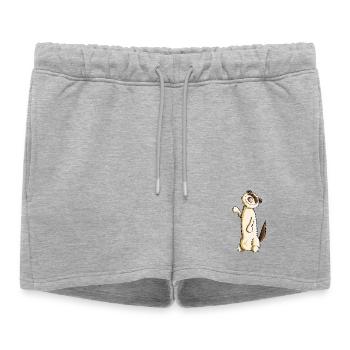 Petit furet d'Harlequin - Furet - Marten - Short de survêtement femme premium - gris chiné - Devant - AI Model Female 172 light (172cm)