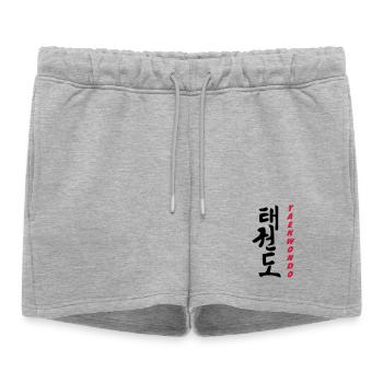 Taekwondo - Short de survêtement femme premium - gris chiné - Devant - AI Model Female 172 light (172cm)