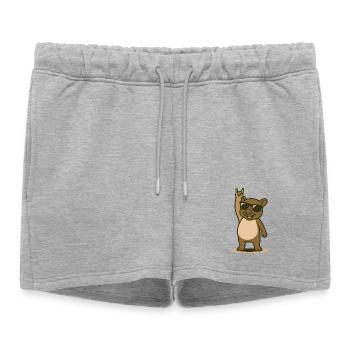 Tapir à bascule bébé - Short de survêtement femme premium - gris chiné - Devant - AI Model Female 172 light (172cm)