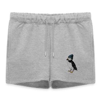 Macareux d’hiver - Short de survêtement femme premium - gris chiné - Devant - AI Model Female 172 light (172cm)