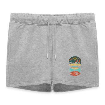 Safari Afrique Serengeti faune et savane animaux - Short de survêtement femme premium - gris chiné - Devant - AI Model Female 172 light (172cm)