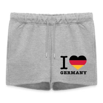 I love Germany | Herz | Heart - Short de survêtement femme premium - gris chiné - Devant - AI Model Female 172 light (172cm)