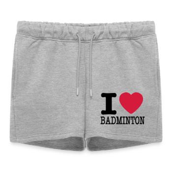 J'aime le badminton - Short de survêtement femme premium - gris chiné - Devant - AI Model Female 172 light (172cm)
