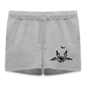 skydiver - Short de survêtement femme premium - gris chiné - Devant - AI Model Female 172 light (172cm)