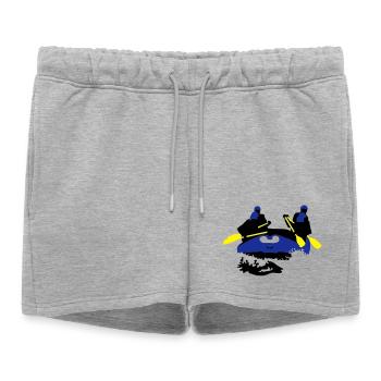 rafting - Short de survêtement femme premium - gris chiné - Devant - AI Model Female 172 light (172cm)