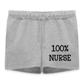 Infirmière / Infirmier / Hôpital / Médecine / - Short de survêtement femme premium - gris chiné - Devant - AI Model Female 172 light (172cm)
