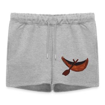 canoë - Short de survêtement femme premium - gris chiné - Devant - AI Model Female 172 light (172cm)