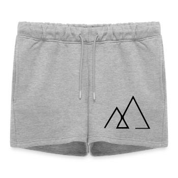 Symbole logo montagne - Short de survêtement femme premium - gris chiné - Devant - AI Model Female 172 light (172cm)