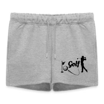 Vague - Short de survêtement femme premium - gris chiné - Devant - AI Model Female 172 light (172cm)