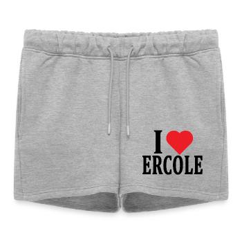 t-shirt J’adore l’idée cadeau t-shirt Ercole - Short de survêtement femme premium - gris chiné - Devant - AI Model Female 172 light (172cm)