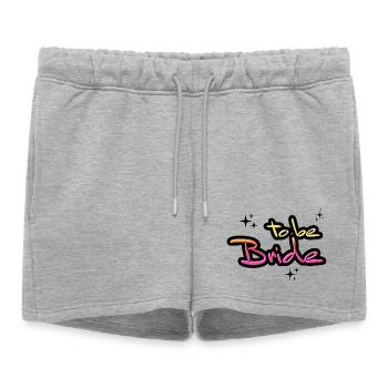 La mariée sera rétro look enterrement de vie de garçon enterrement de vie de garçon - Short de survêtement femme premium - gris chiné - Devant - AI Model Female 172 light (172cm)
