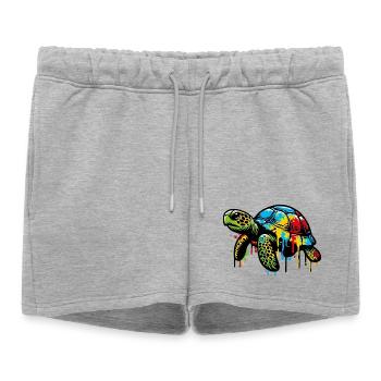 Tortue - Short de survêtement femme premium - gris chiné - Devant - AI Model Female 172 light (172cm)