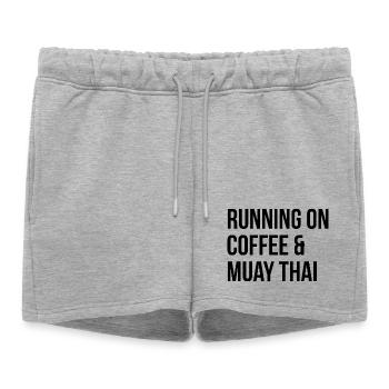 Muay Thai Muay Thai Muay Thai - Short de survêtement femme premium - gris chiné - Devant - AI Model Female 172 light (172cm)