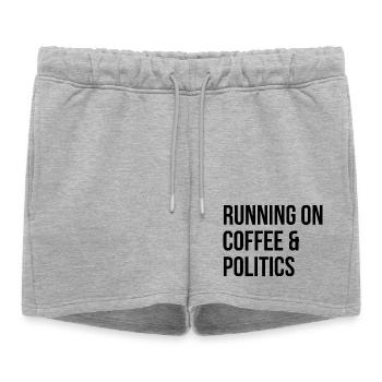 Politique Politique Politique - Short de survêtement femme premium - gris chiné - Devant - AI Model Female 172 light (172cm)