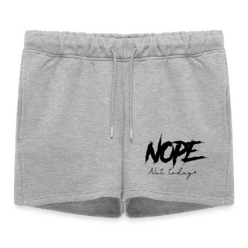 Non, pas aujourd’hui - Short de survêtement femme premium - gris chiné - Devant - AI Model Female 172 light (172cm)