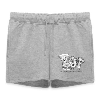 Collection de dessins animés culinaires amusants - Short de survêtement femme premium - gris chiné - Devant - AI Model Female 172 light (172cm)