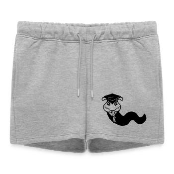 Caterpillar High School Graduation Passed College Worm - Women’s Premium Organic Sweatshorts - heather grey - Front - AI Model Female 172 light (172cm)