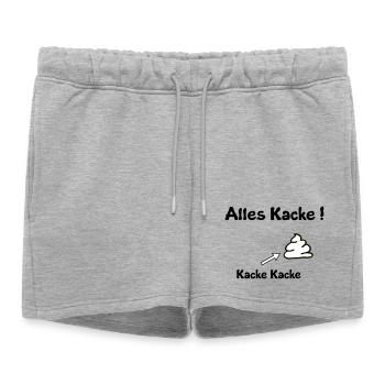 Everything is crap - Women’s Premium Organic Sweatshorts - heather grey - Front - AI Model Female 172 light (172cm)