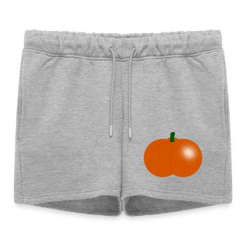 HALLOWEEN. CITROUILLE. CITROUILLE HALLOWEEN - Short de survêtement femme premium - gris chiné - Devant - AI Model Female 172 light (172cm)