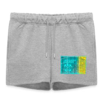 Îles Baléares Style néon - Short de survêtement femme premium - gris chiné - Devant - AI Model Female 172 light (172cm)