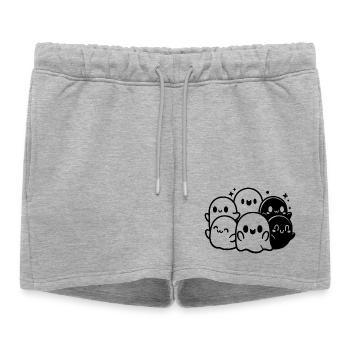 Gang fantôme - Short de survêtement femme premium - gris chiné - Devant - AI Model Female 172 light (172cm)
