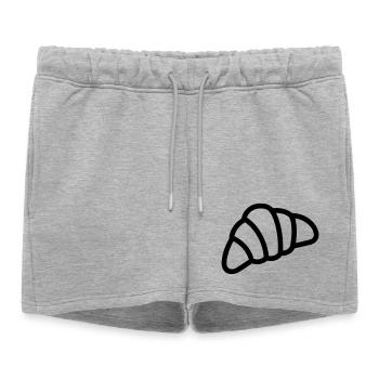 croissant - Short de survêtement femme premium - gris chiné - Devant - AI Model Female 172 light (172cm)