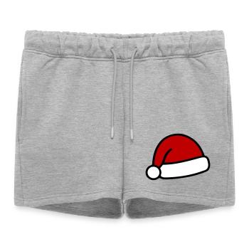 Chapeau du Père Noël - Short de survêtement femme premium - gris chiné - Devant - AI Model Female 172 light (172cm)