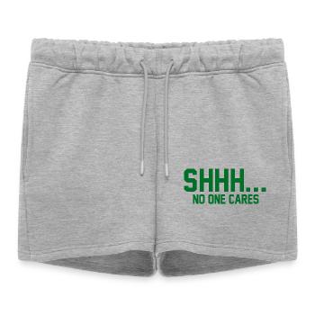 CHUT... Personne ne s’en soucie - Short de survêtement femme premium - gris chiné - Devant - AI Model Female 172 light (172cm)