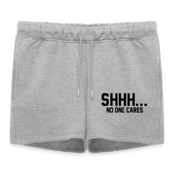 CHUT... Personne ne s’en soucie - Short de survêtement femme premium - gris chiné - Devant - AI Model Female 172 light (172cm)