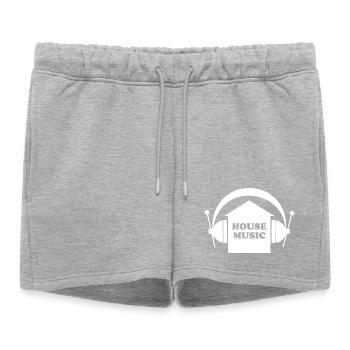 Musique house - Short de survêtement femme premium - gris chiné - Devant - AI Model Female 172 light (172cm)