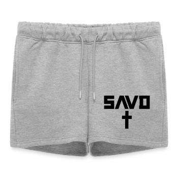 Croix rédempte Bible Foi chrétienne Jésus Erl - Short de survêtement femme premium - gris chiné - Devant - AI Model Female 172 light (172cm)
