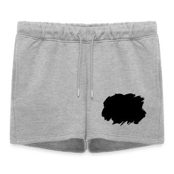 Tâche de PIENTURE - Short de survêtement femme premium - gris chiné - Devant - AI Model Female 172 light (172cm)