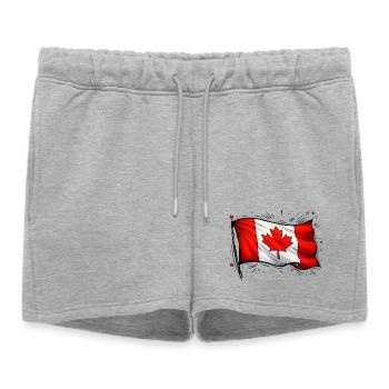 Drapeau du Canada - Short de survêtement femme premium - gris chiné - Devant - AI Model Female 172 light (172cm)