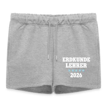 Geography Teacher 2026 Occupation Studies Teacher Training Geo - Women’s Premium Organic Sweatshorts - heather grey - Front - AI Model Female 172 light (172cm)
