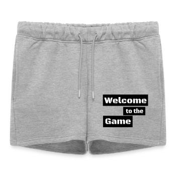BIENVENUE DANS LE JEU – Déclaration minimale du joueur - Short de survêtement femme premium - gris chiné - Devant - AI Model Female 172 light (172cm)
