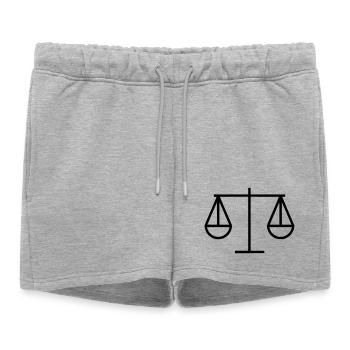 Justice Jura de la Balance - Short de survêtement femme premium - gris chiné - Devant - AI Model Female 172 light (172cm)