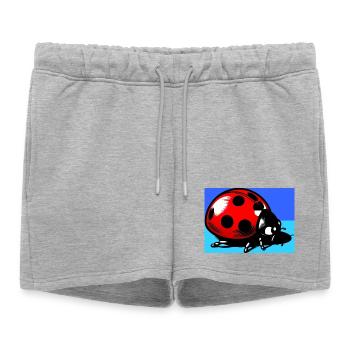 coccinelle - Short de survêtement femme premium - gris chiné - Devant - AI Model Female 172 light (172cm)