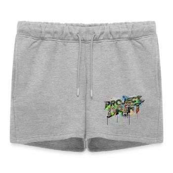 Camouflage Project Drift Tuner Street Style - Short de survêtement femme premium - gris chiné - Devant - AI Model Female 172 light (172cm)